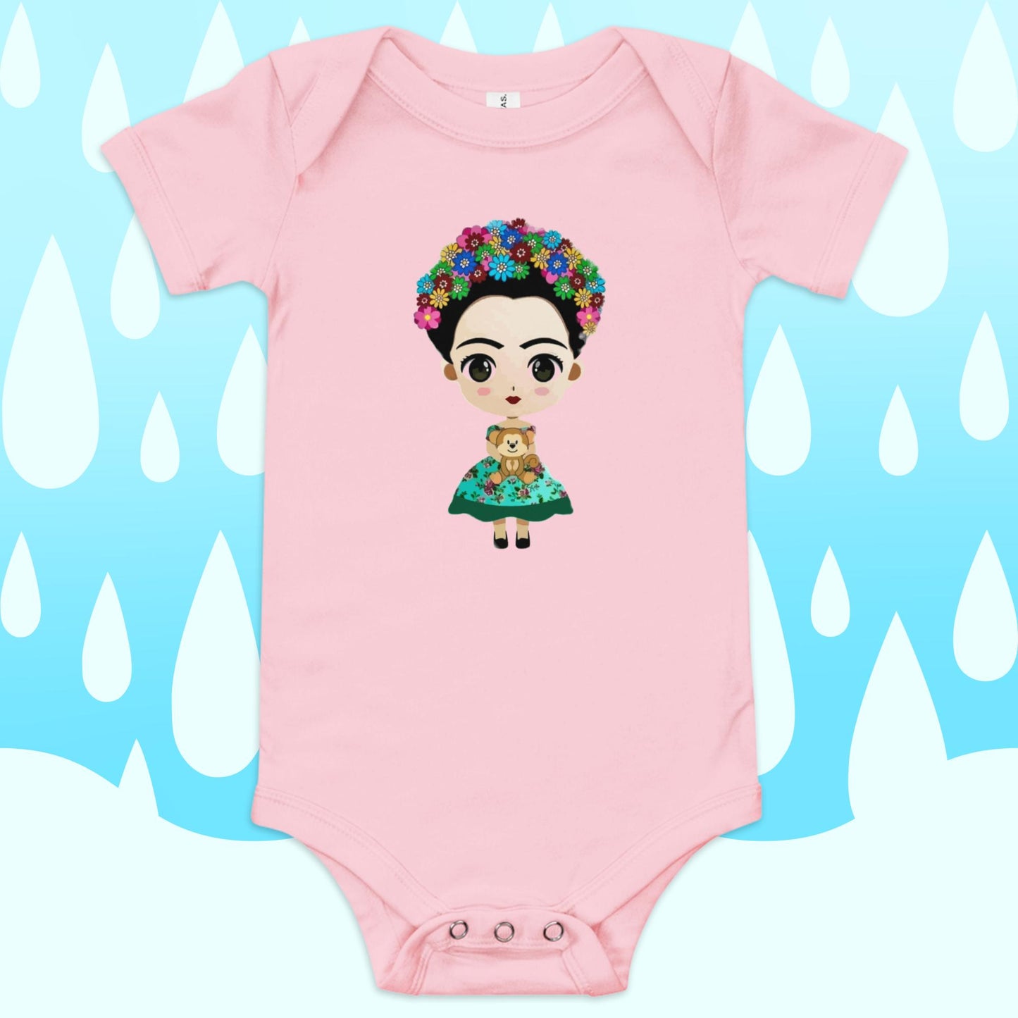 Frida Green Dress short sleeve