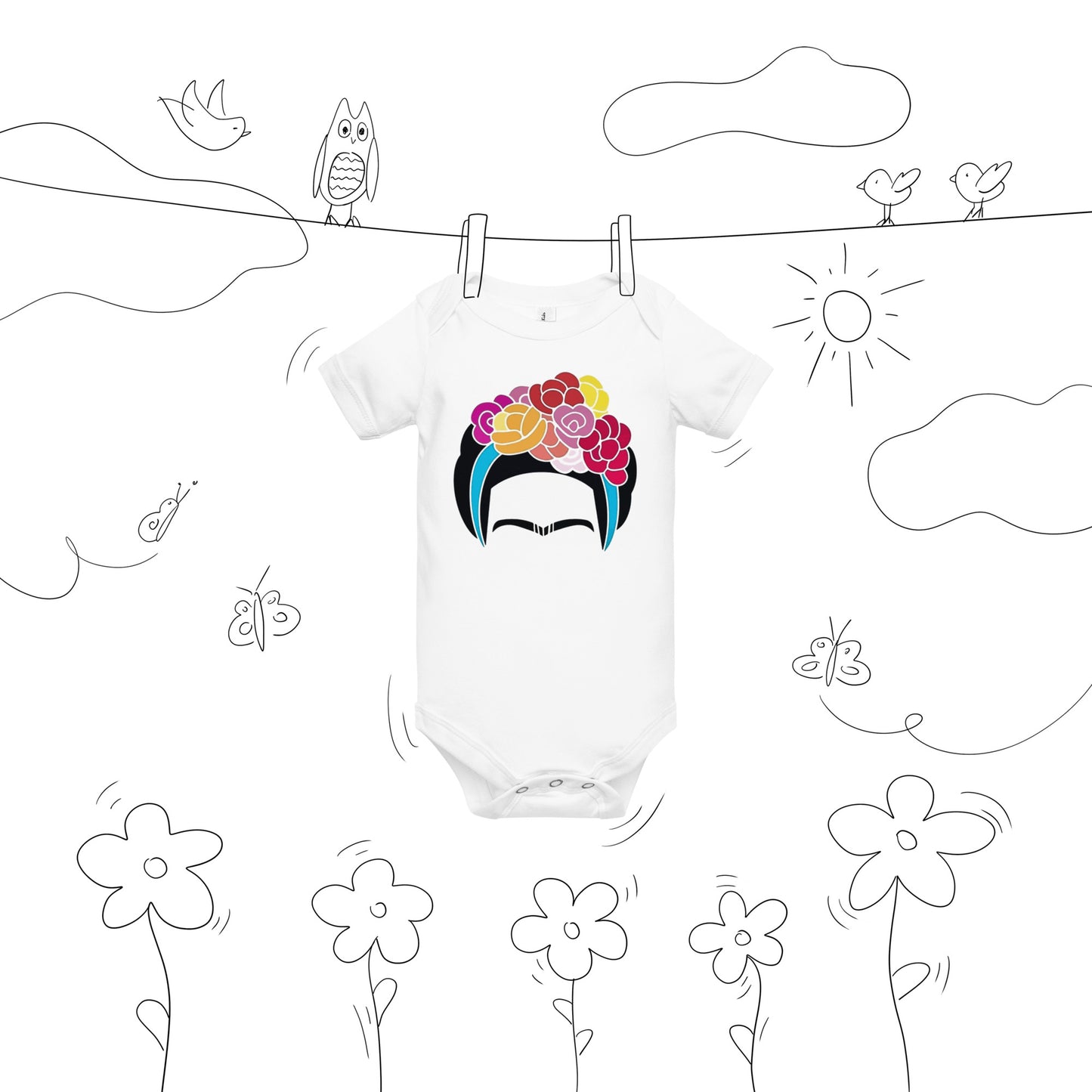 Frida Flowers short sleeve