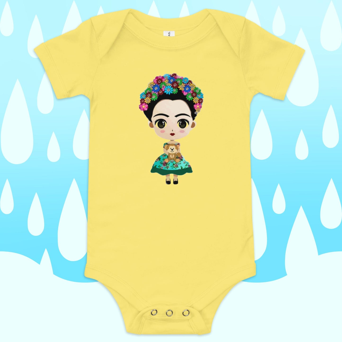 Frida Green Dress short sleeve