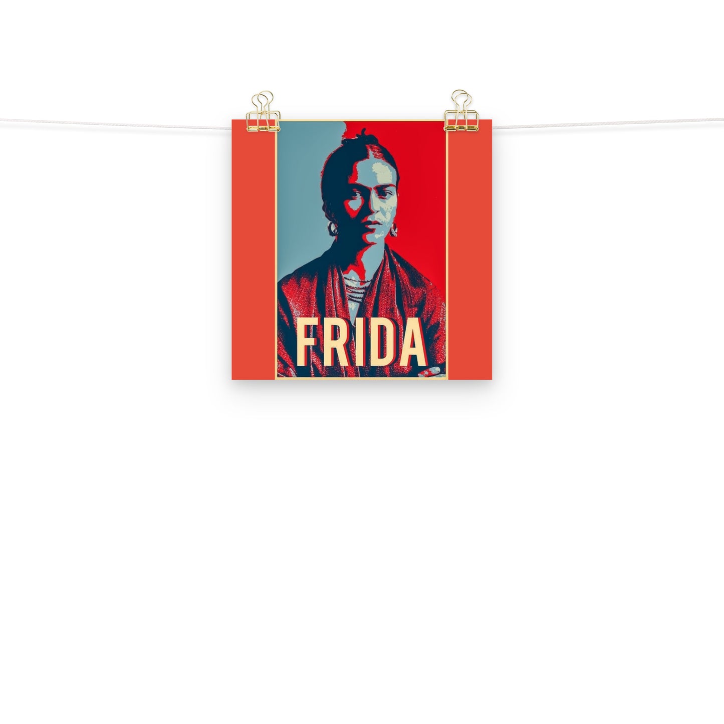 Frida Red &Blue Poster