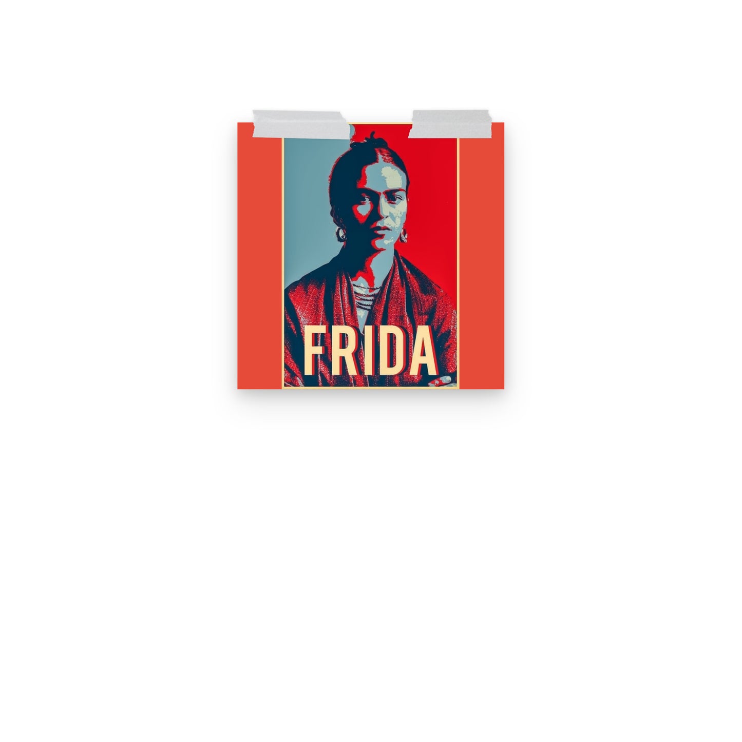 Frida Red &Blue Poster