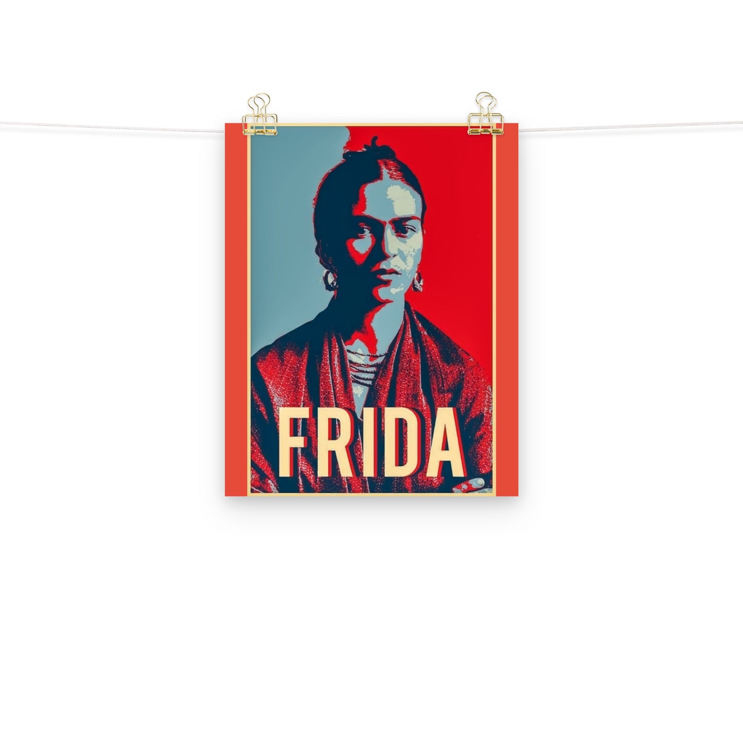 Frida Red &Blue Poster