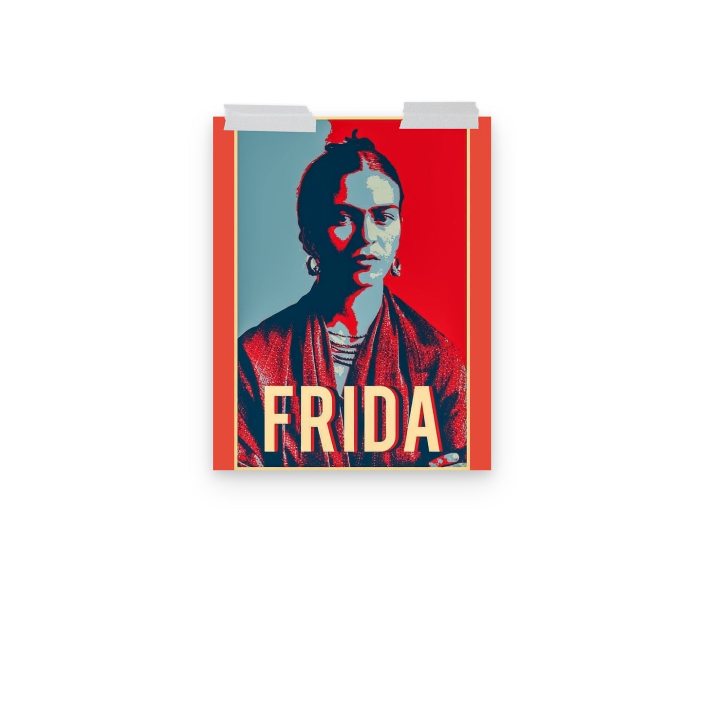 Frida Red &Blue Poster