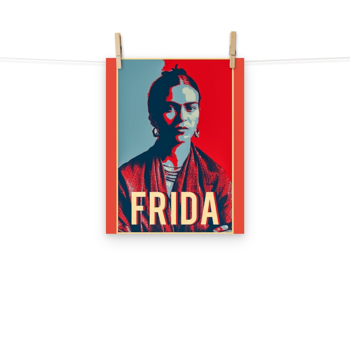 Frida Red &Blue Poster