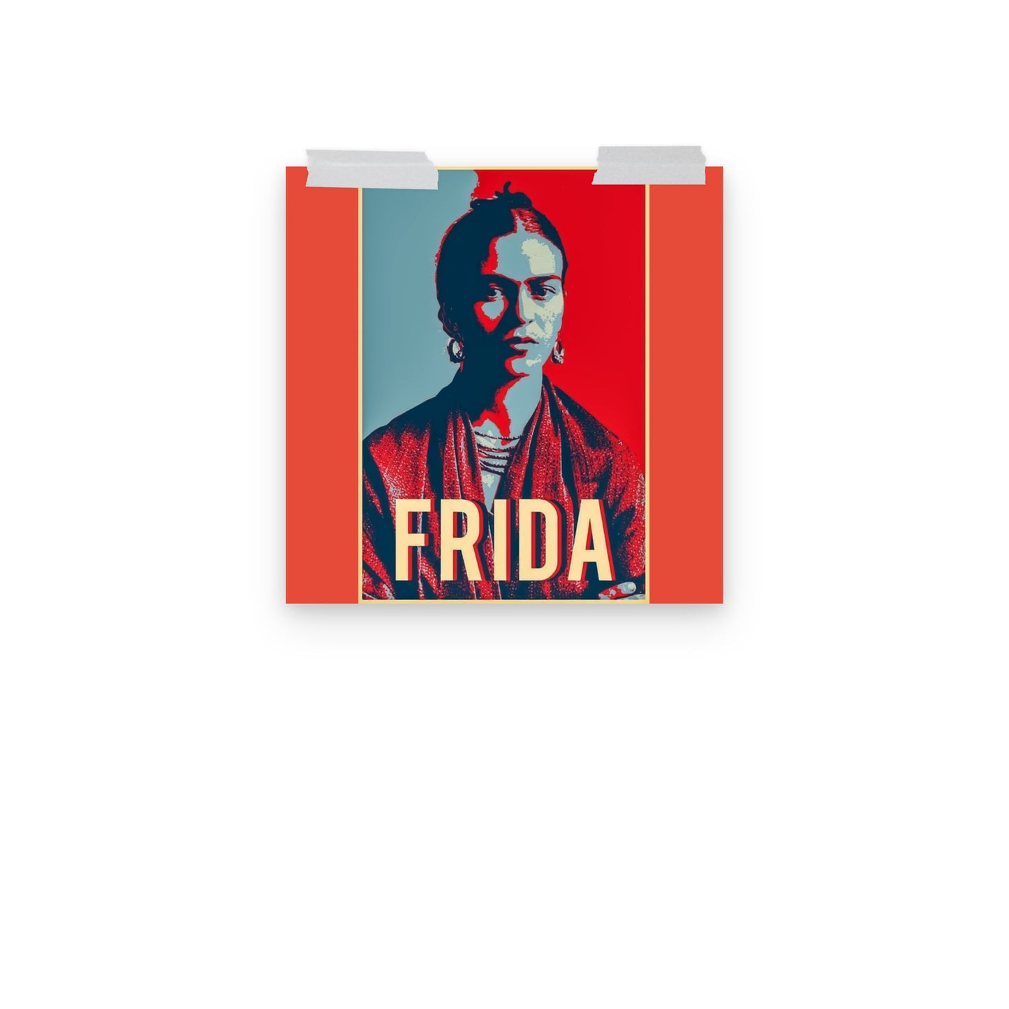 Frida Red &Blue Poster