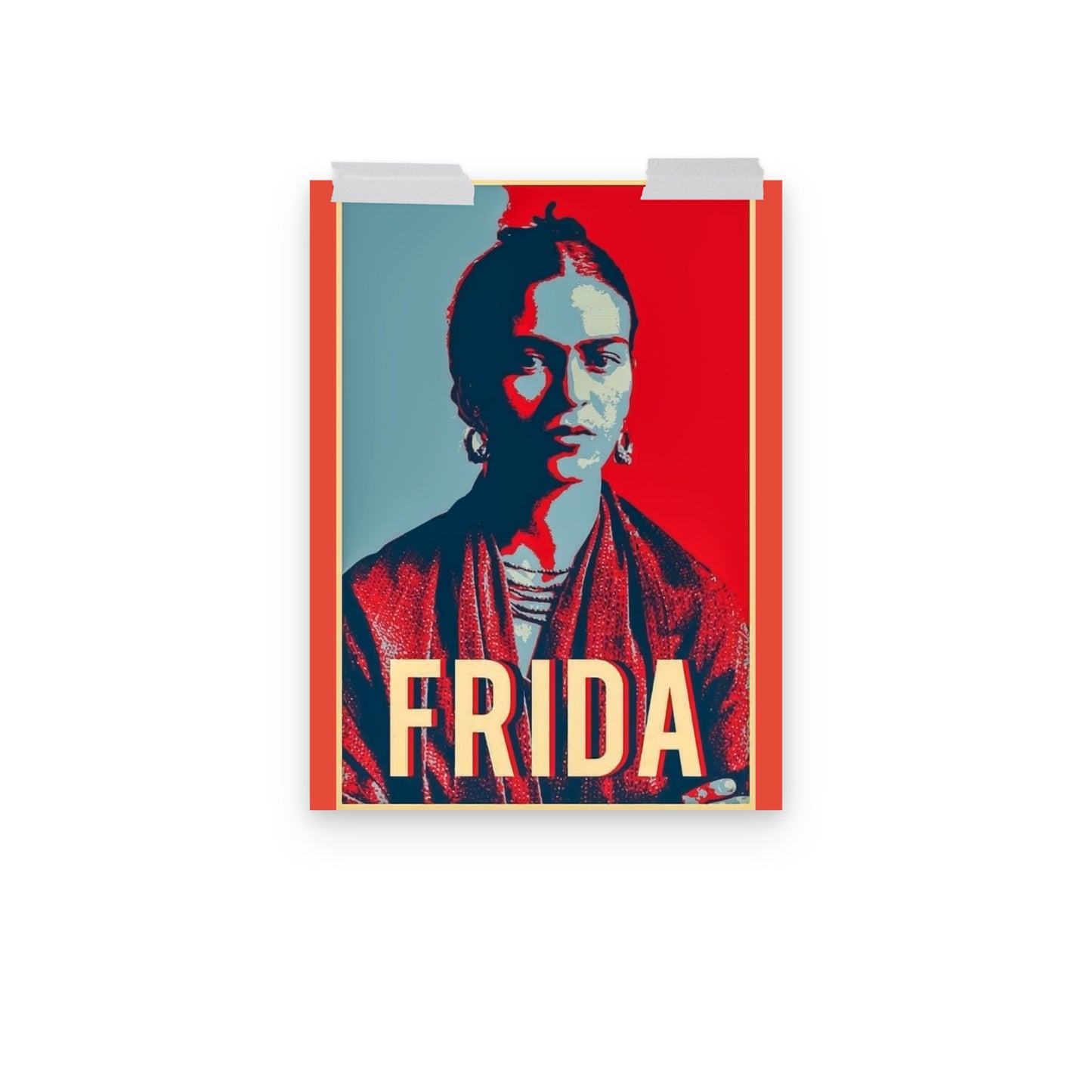 Frida Red &Blue Poster