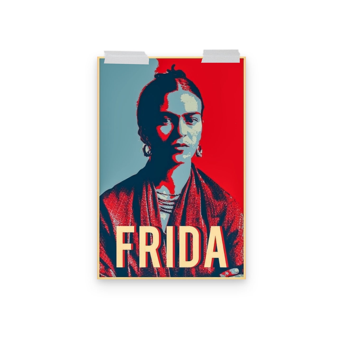 Frida Red &Blue Poster