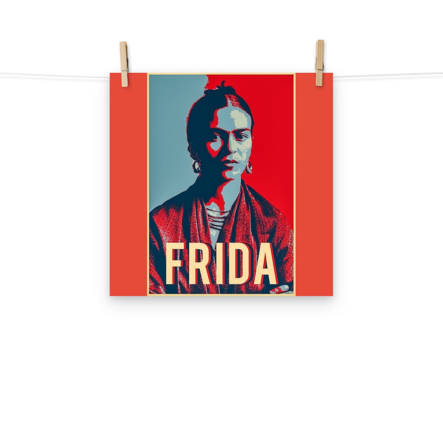 Frida Red &Blue Poster