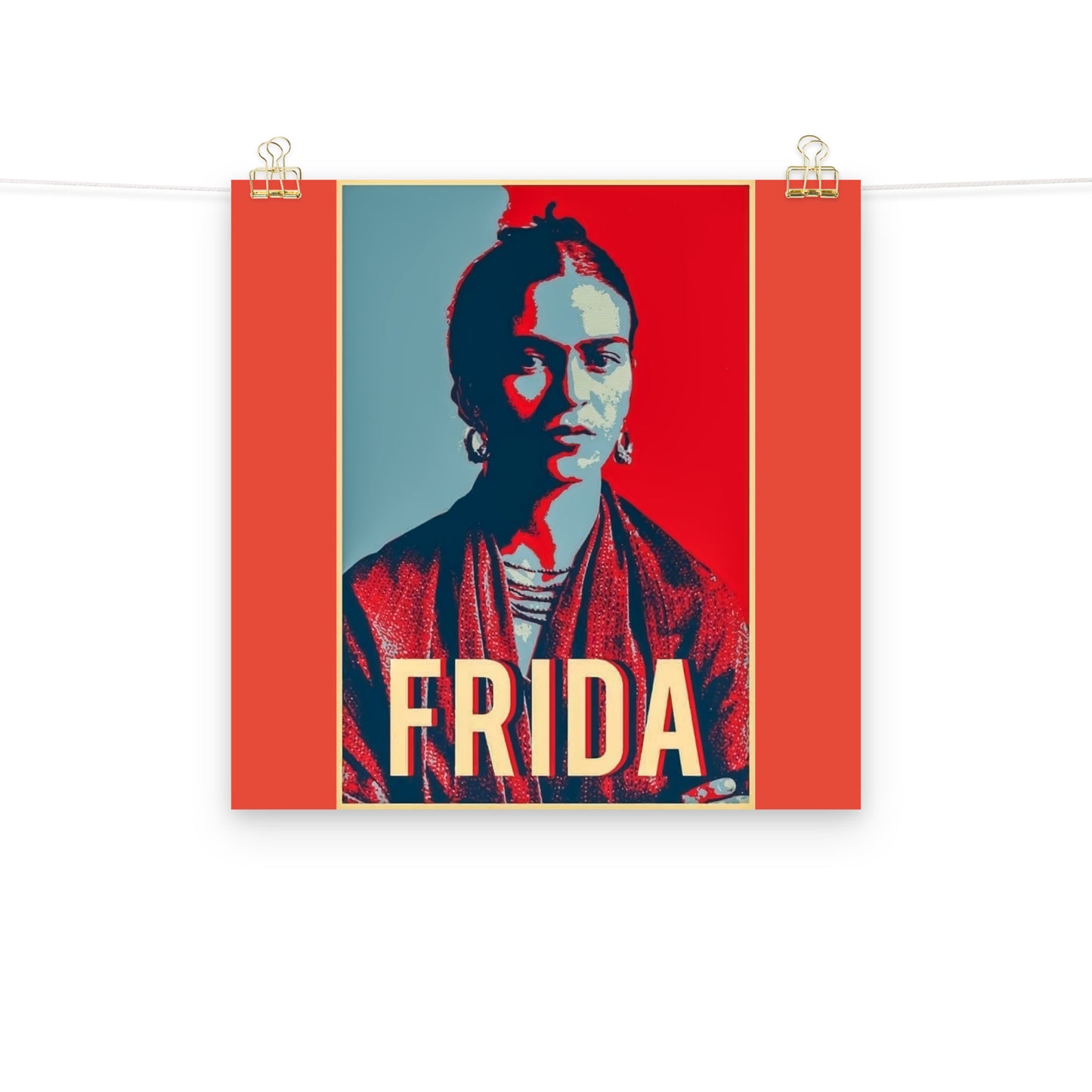 Frida Red &Blue Poster