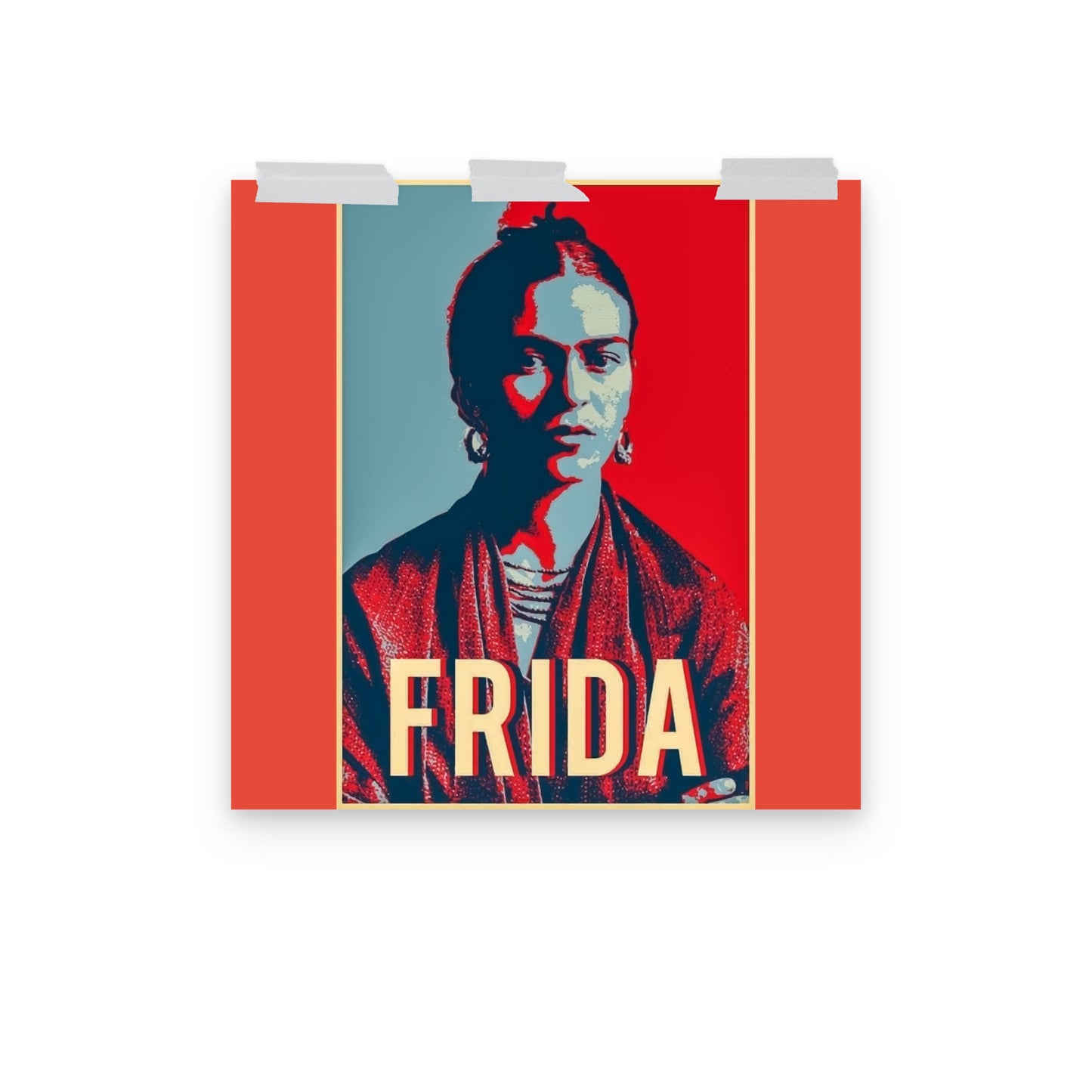 Frida Red &Blue Poster