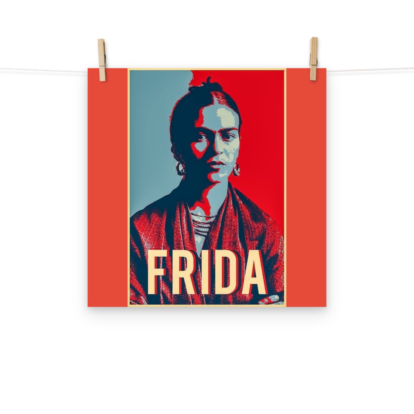 Frida Red &Blue Poster