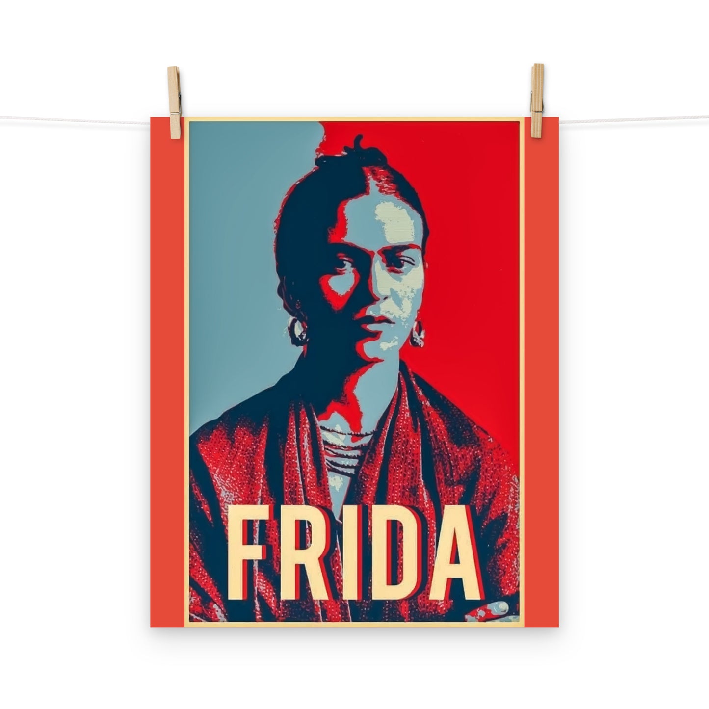 Frida Red &Blue Poster