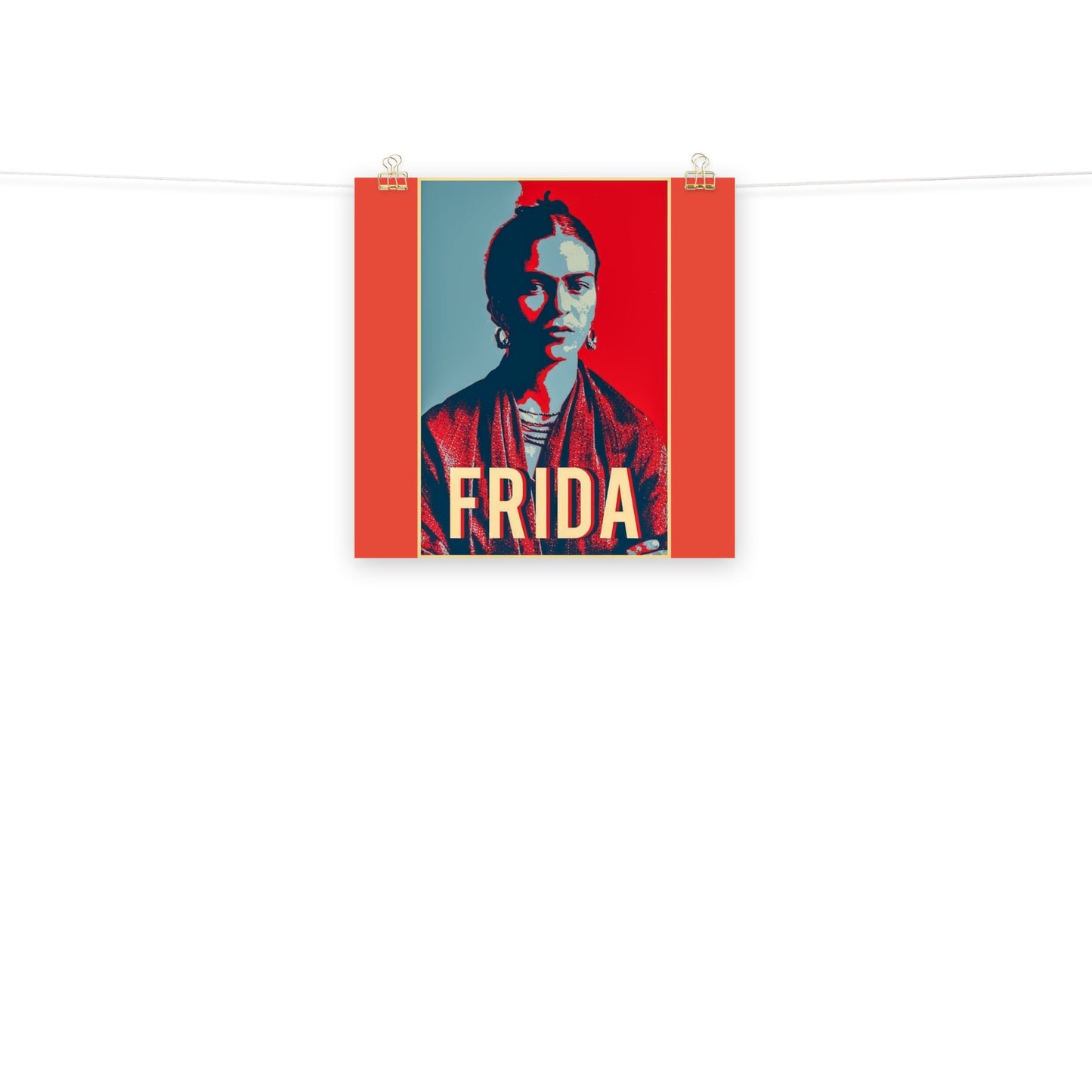 Frida Red &Blue Poster