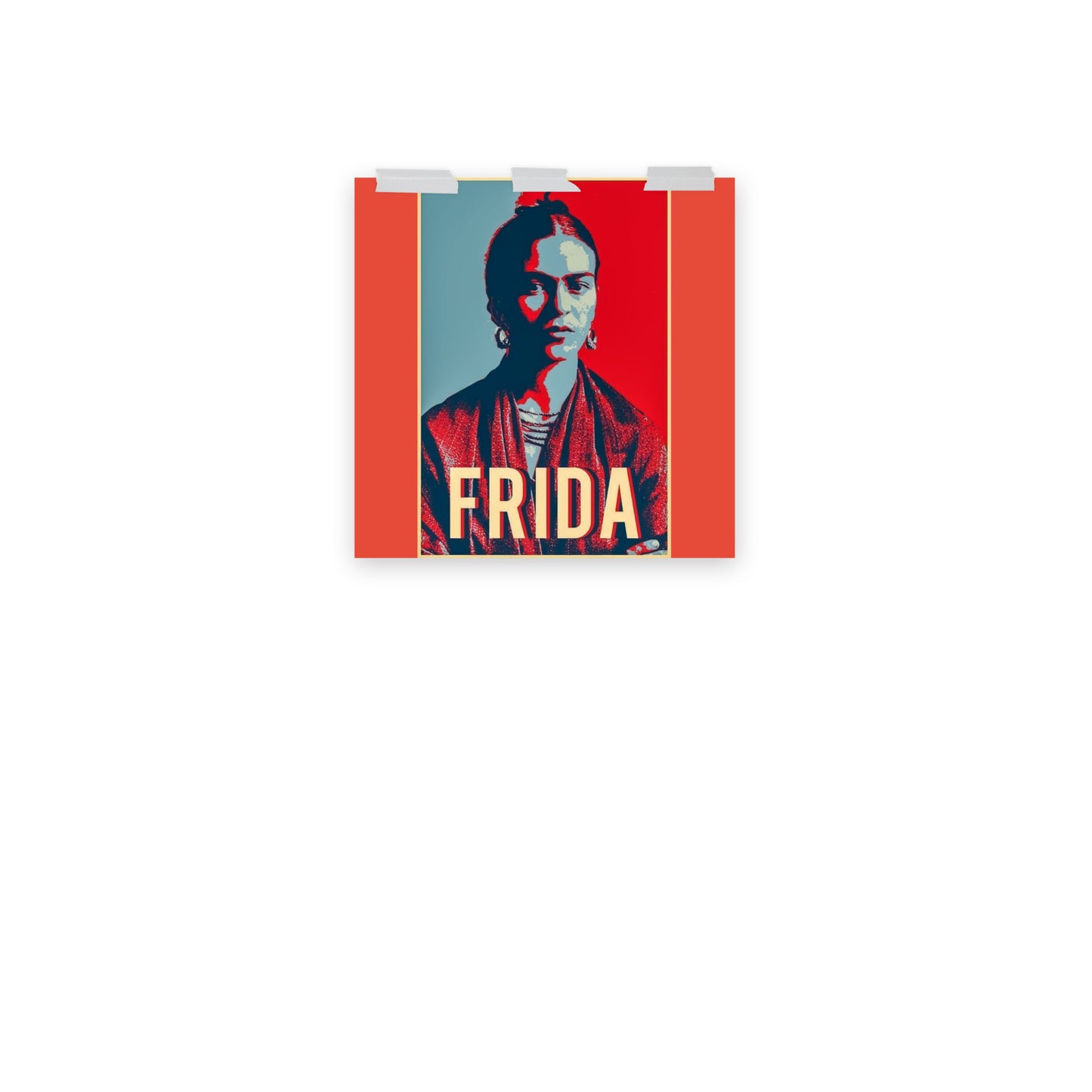 Frida Red &Blue Poster