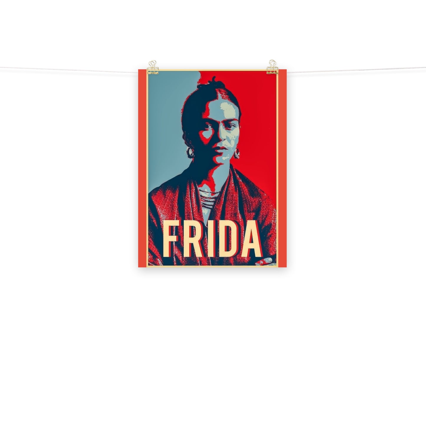 Frida Red &Blue Poster