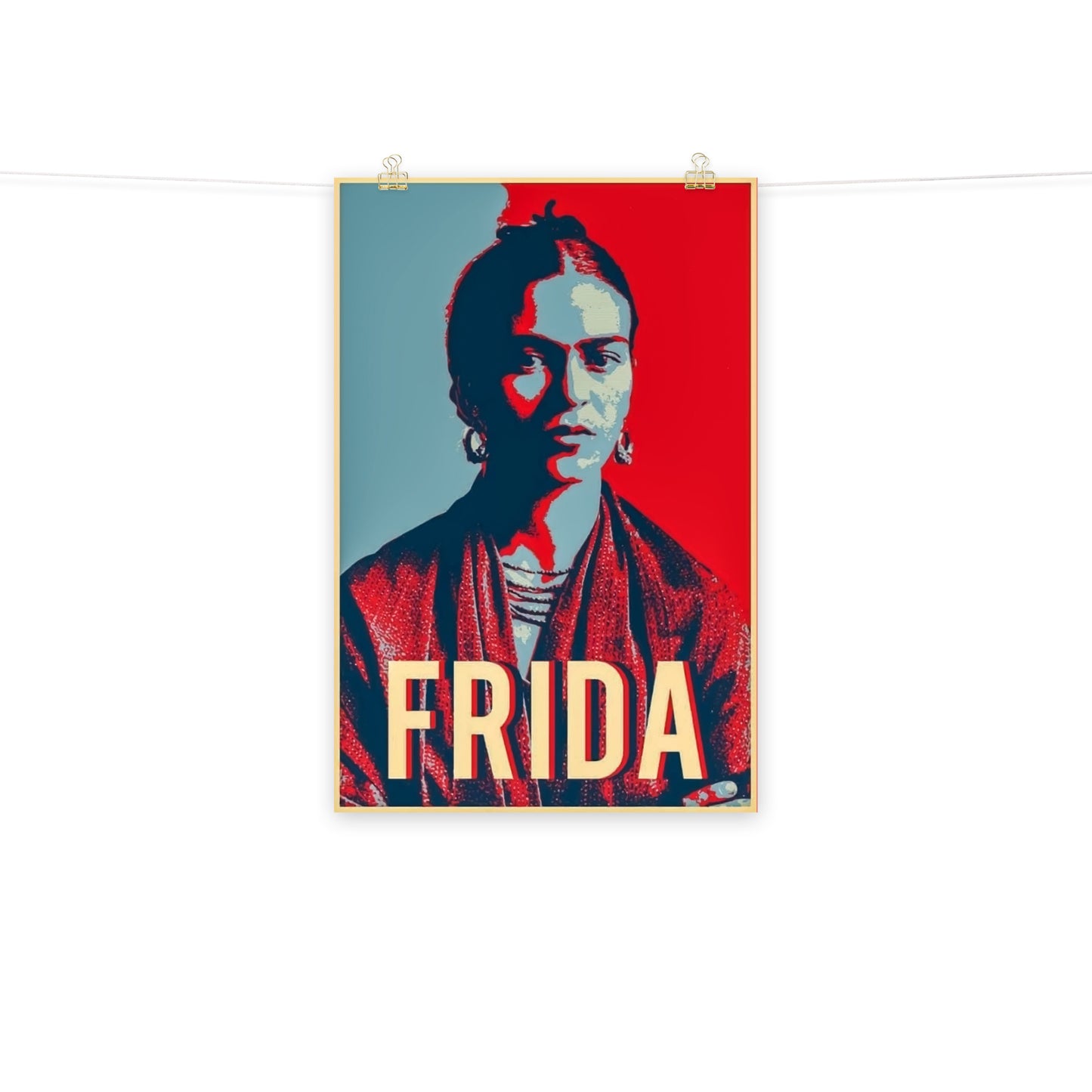 Frida Red &Blue Poster