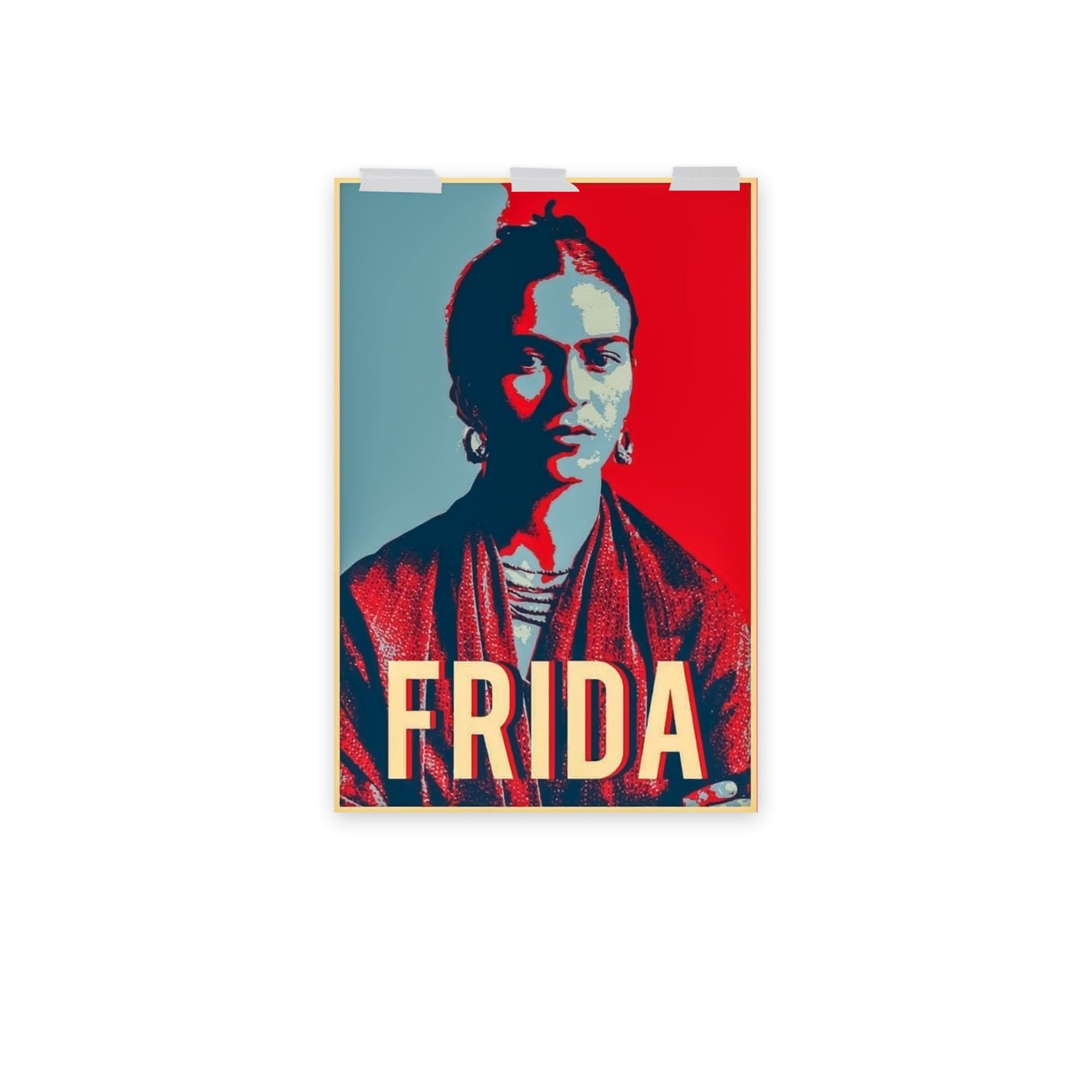 Frida Red &Blue Poster