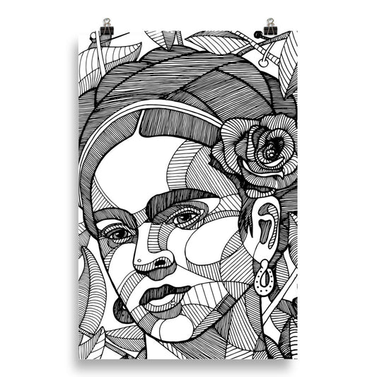 Frida Abstract Lines Poster