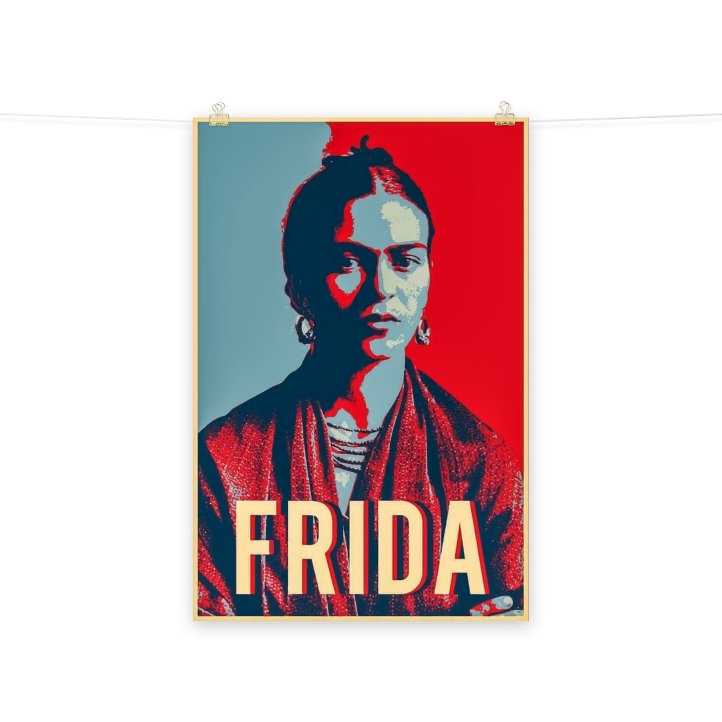 Frida Red &Blue Poster