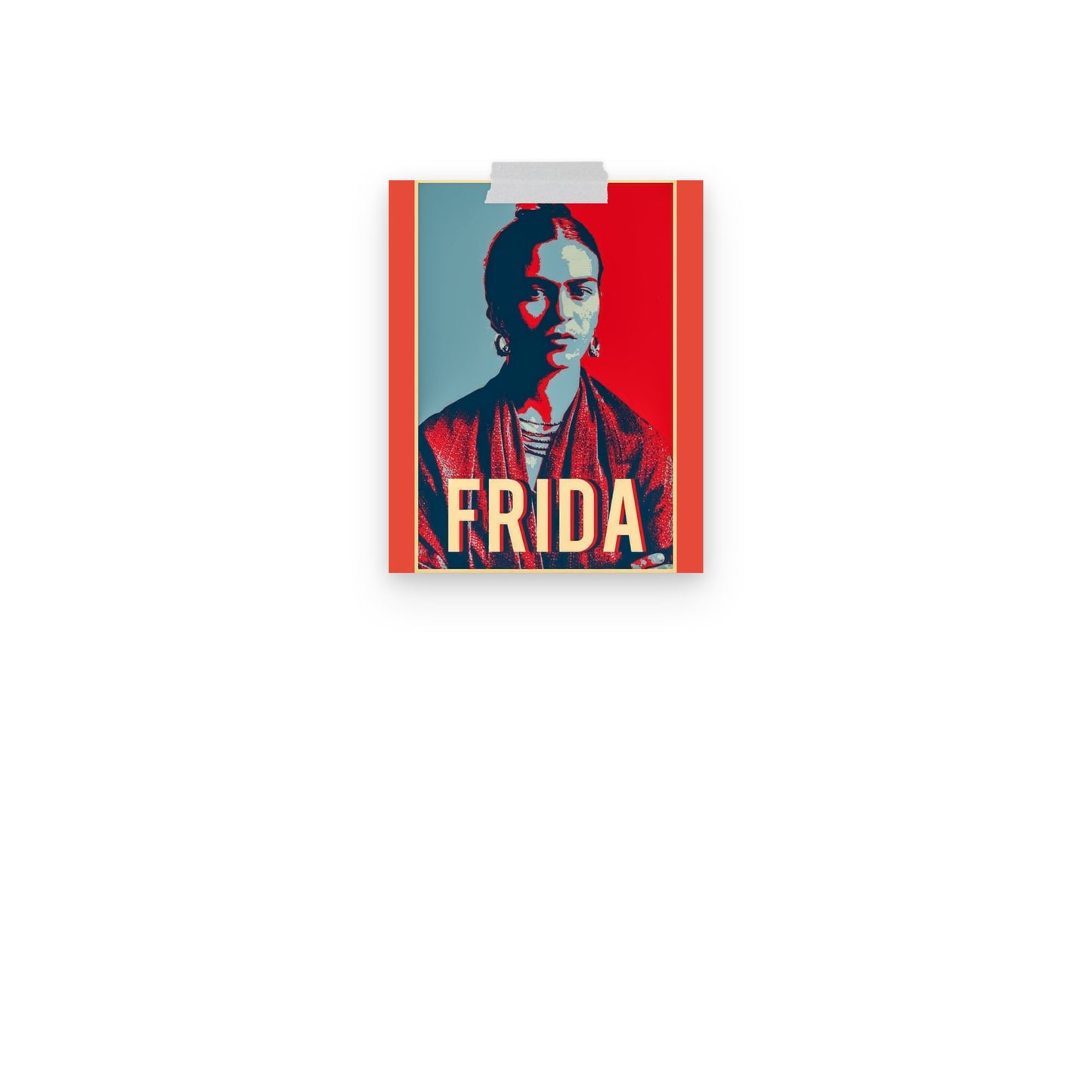 Frida Red &Blue Poster